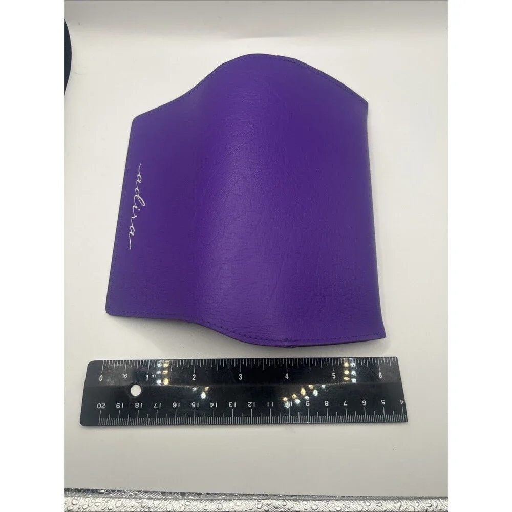 Adira Purple Hard Case for Glasses Faux Leather Flip Top Felt Lined Unisex